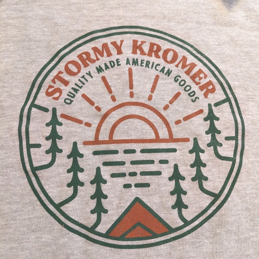 Stormy Kromer Unisex Sunrise USA Terry Cotton Blend Hoodie Gray L NEW! - Picture 3 of 12